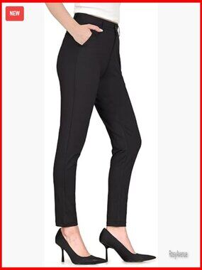 High Waisted Skinny Work Pants Tummy Control Formal Office Slacks